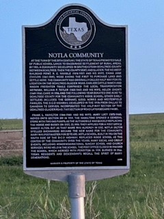 Notla Historical Marker