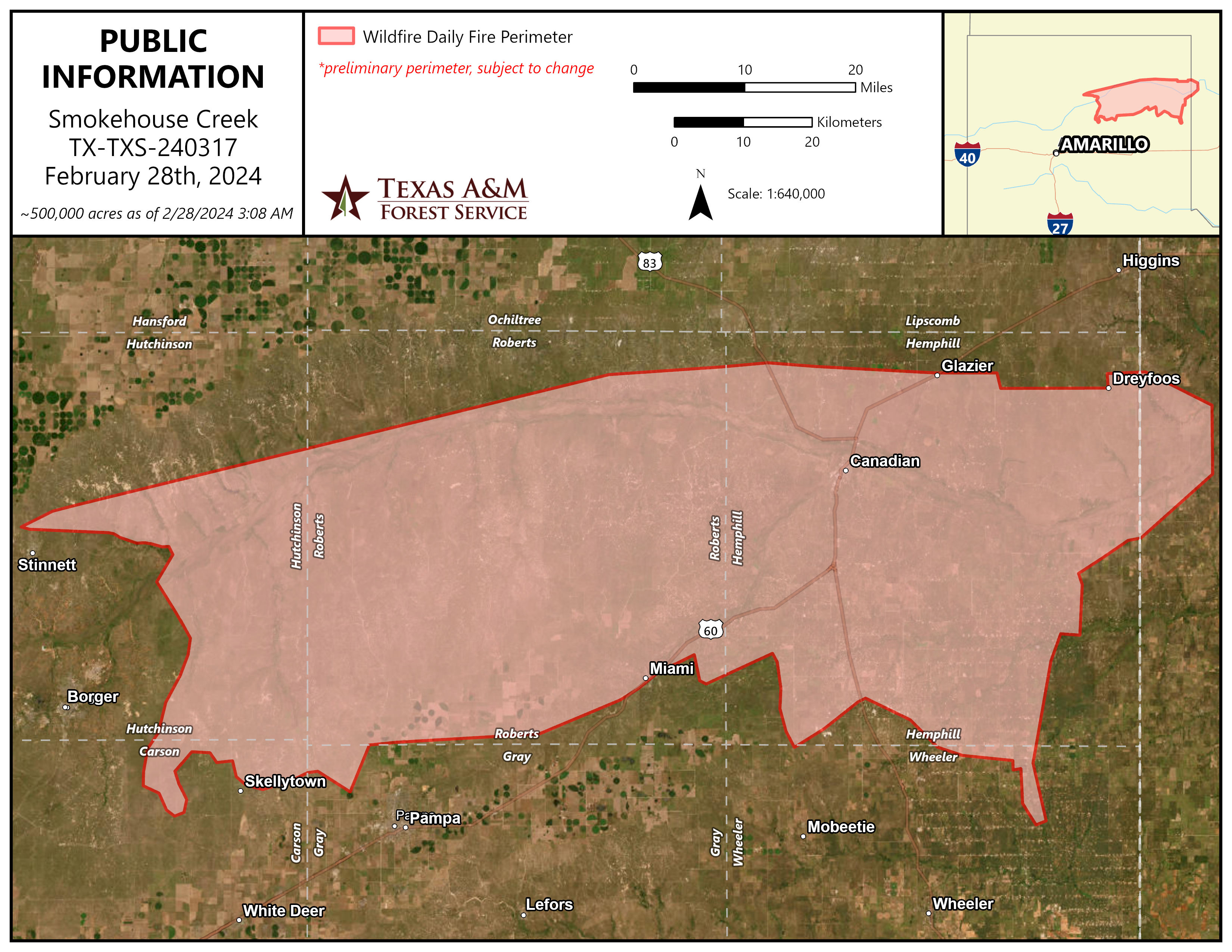 MAP OF SMOKEHOUSE CREEK FIRE