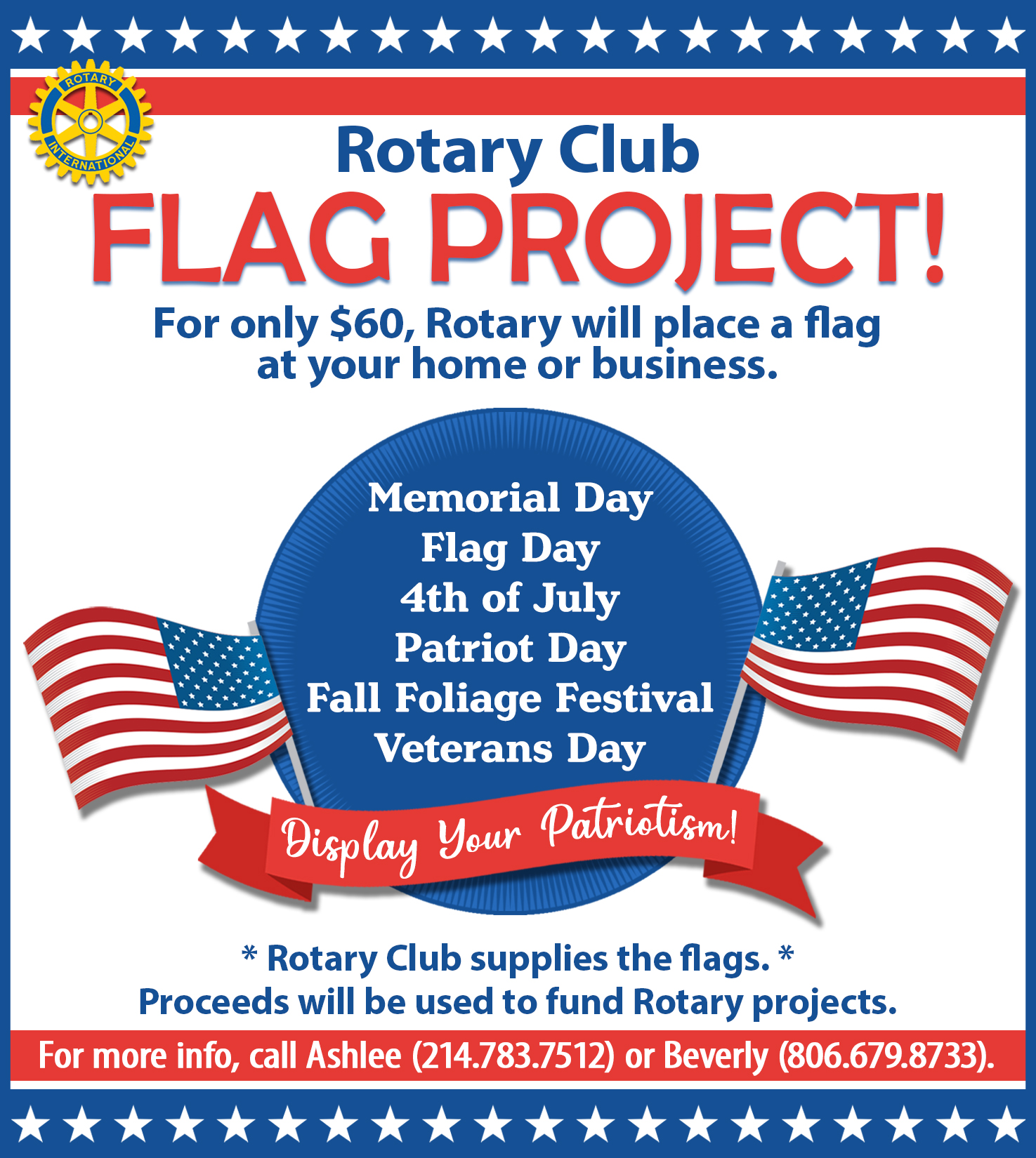 Canadian Rotary Club Flag Project
