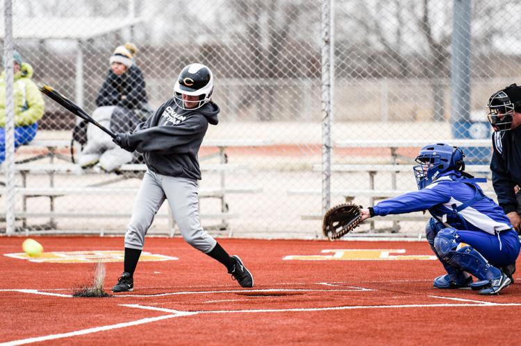 Ashleigh Rowden got the team’s first hit of the season