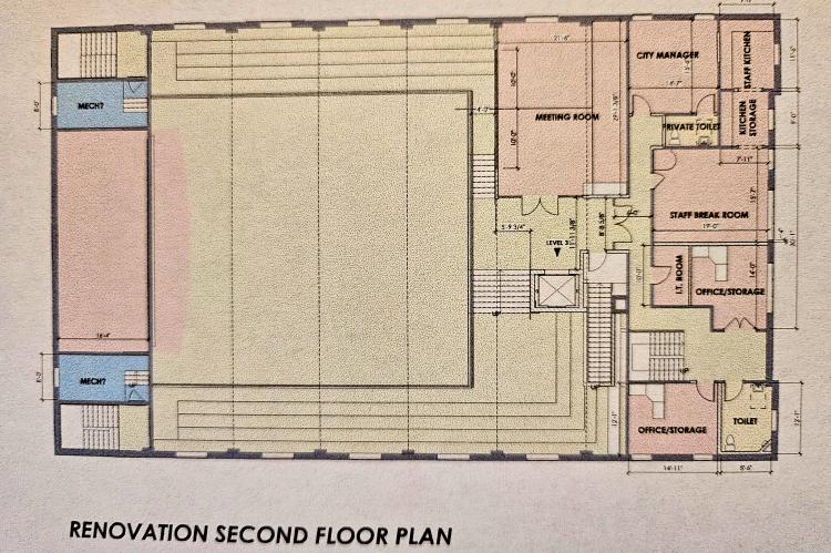 Ctiy Hall Renovation - Second Floor Plan