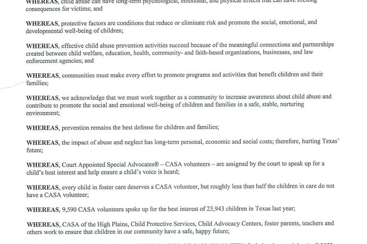 Proclamation signed by Canadian Mayor Terrill Bartlett