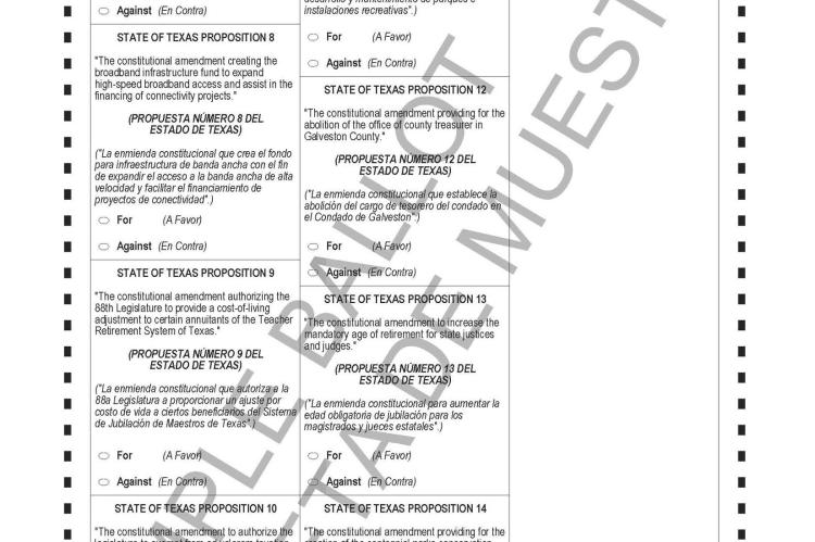 Sample Ballot Page 2