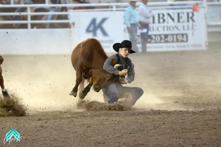 Steer Wrestling at 2023 Frank Phillips College Rodeo
