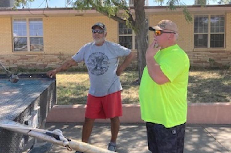 Alfred Godino and Jason Bradford at the old nursing home