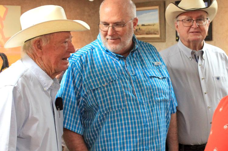 Dell Krehbiel, Jimmy Chappell and Gary Leddy at the artists' reception