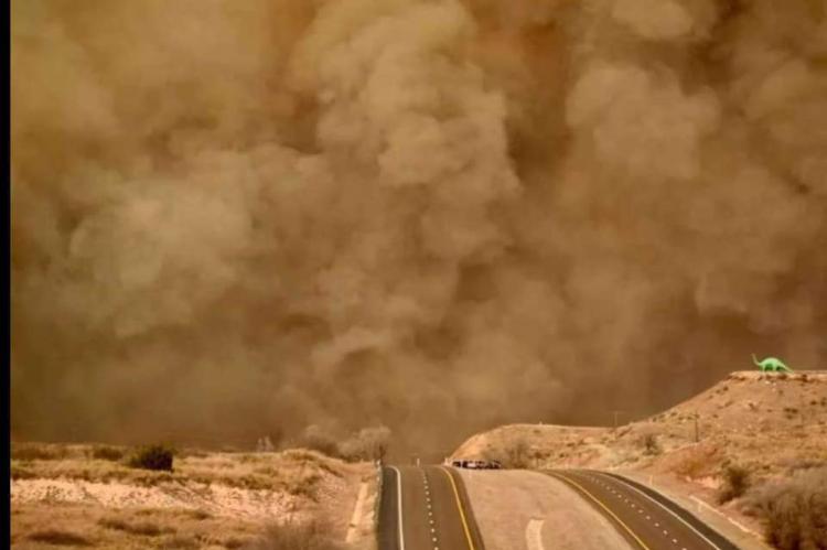 Photo of Smokehouse Creek Fire taken on Hwy 60 north of Canadian