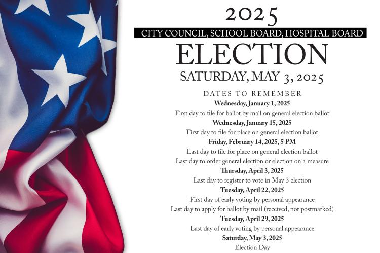 May 3, 2025 Election Dates to Remember