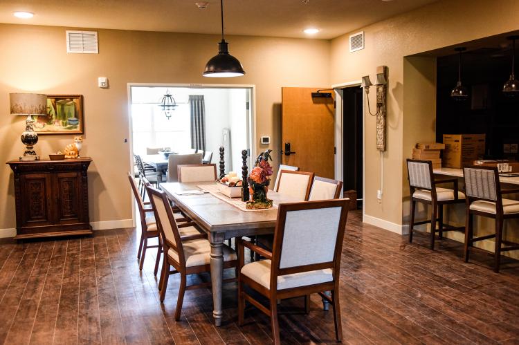 One of the dining areas