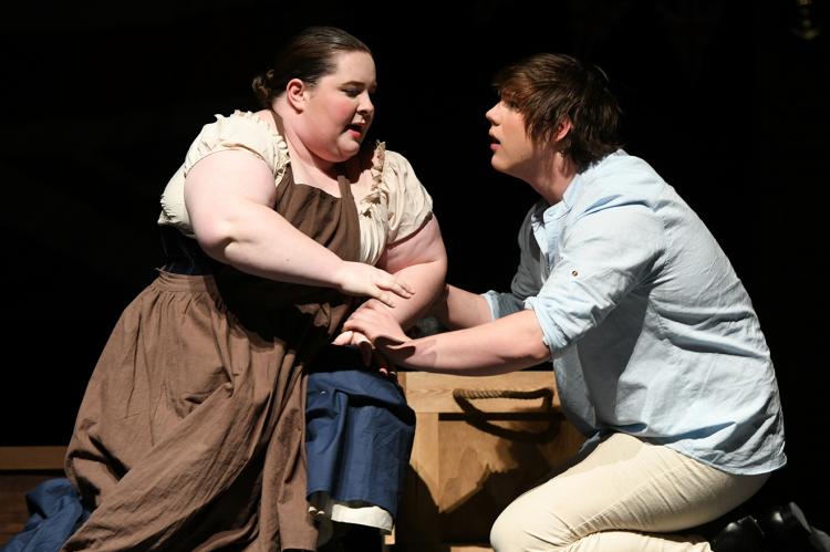 All-Star Cast members Joy Stiner and Corbin Throgmorton, as Polly Stokes and Paul Stokes
