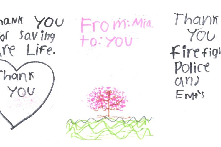 Thank-yous for first responders