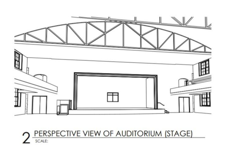 Perspective View of Auditorium (Stage)