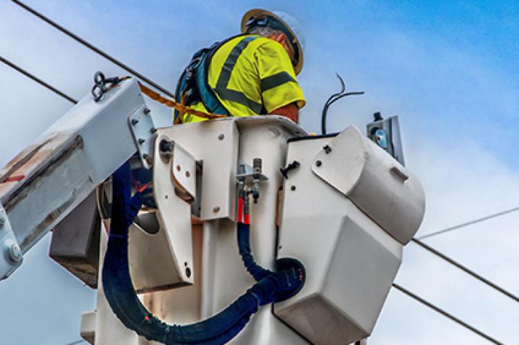 Xcel Energy linemen