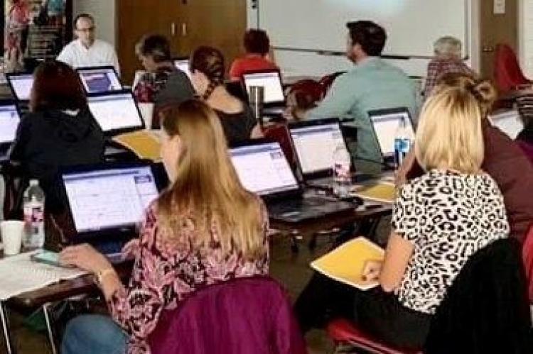The Beginning QuickBooks program offered by DeDe Jones, Texas A&M AgriLife Extension risk management program specialist, is now available online. (Texas A&M AgriLife photo by Kay Ledbetter) 