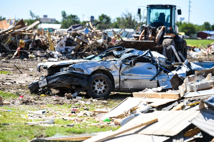 Perryton, in the aftermath of the June 15 tornado