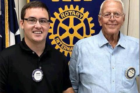 ROTARIANS CHARLIE MANN AND GEORGE ARRINGTON