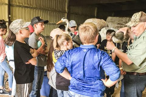  Jim Steiert gives a waterfowl demonstration