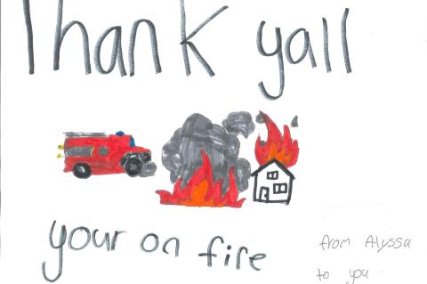 Thank-yous for first responders