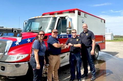 Ambulance donated by Pantex to Perryton following tornados