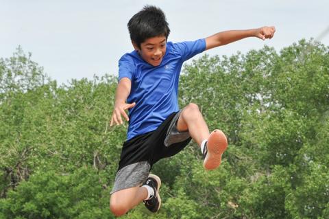 Long jump, BES track meet