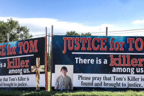 These signs, placed prominently on Main Street, were stolen just days before Canadian's Fall Foliage Festival Weekend