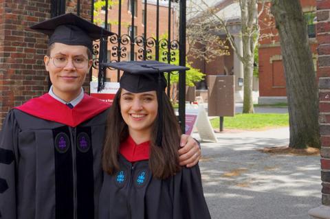 Harvard grads Benjamin Antillon Fernandez and wife, Gabriella Lastres