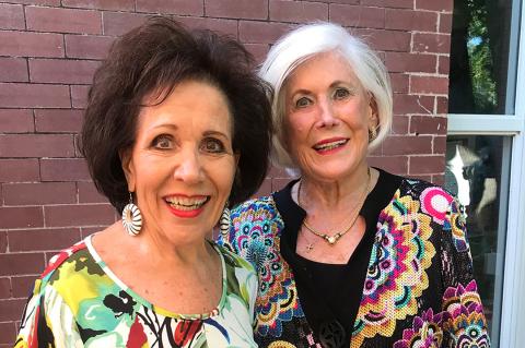 Betty (Abraham) Cooper with PEO honoree Therese Abraham