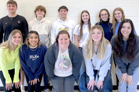 Members of Canadian High School's CNA/PCT class are (back row) Tripp Mills, Landon Fuentez, Trace Mitchell, Emily Kauk, Lyndlee Coffee, and Brooklyn Cochran, and (front row) Jaci Bass, Jaime Salazar, Joy Stiner, Mallory Poe, and Araceli Saldivar.