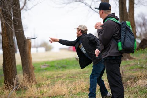 This team of disc golfers from Borger enjoyed a spirited round of play