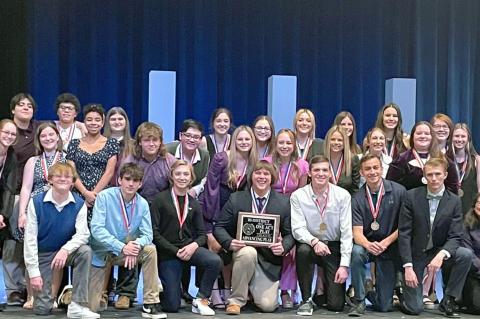 Cast of UIL one-act play, "The Science of Bruising"