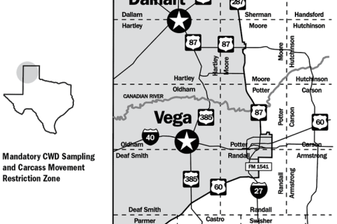 Chronic Wasting Disease reports in the Texas Panhandle