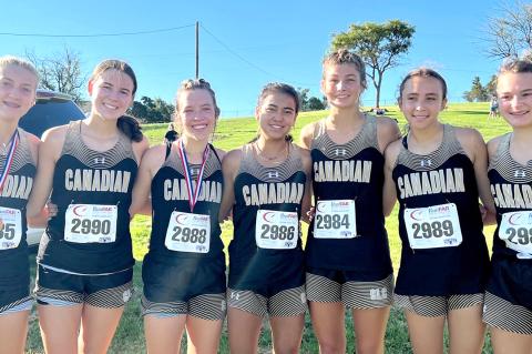 Lady Cat cross-country runners
