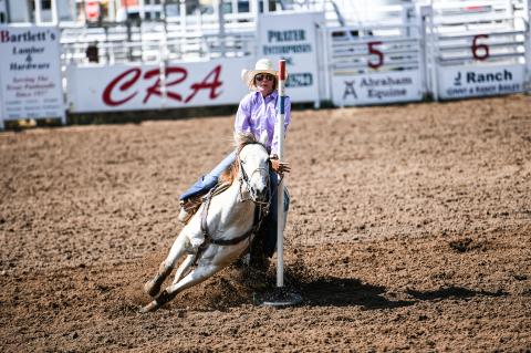 Tayln Wright on Bucky at the Tri-state Junior High Finals