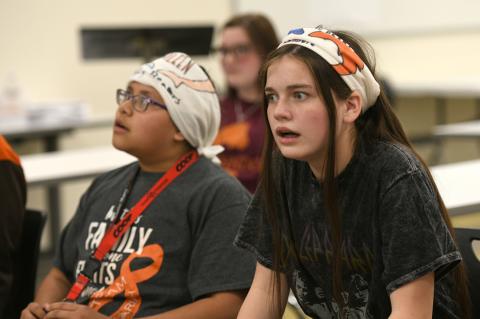 Kayleen Torres and London Nicholson in 'Name that Tune'