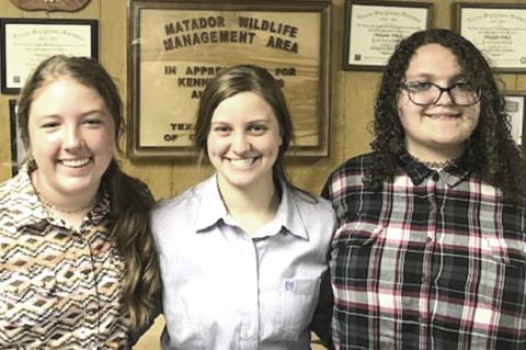 Range-evaluation team: Peyton Dockray, Jessica Stiner, and Cescilly Beach