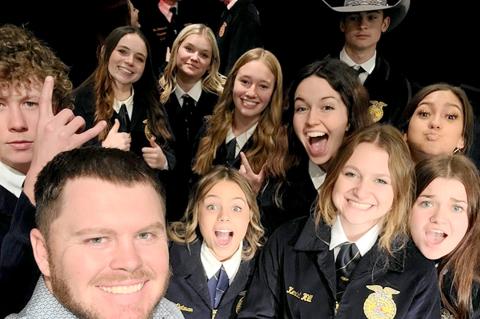 Ag Teacher Brandon Meier with CHS FFA students