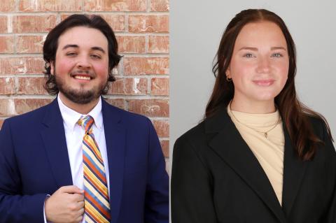 Scholarship Recipients Will Fry and Casey McKee