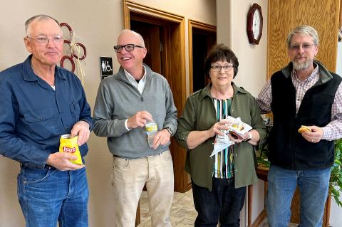Rita Pearson with Texas Farm Bureau board members Carey Keeton and Jim Haley, and President Gene Franks