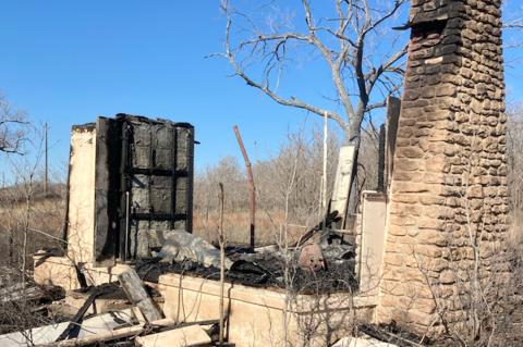 Burned Lake Marvin cabin