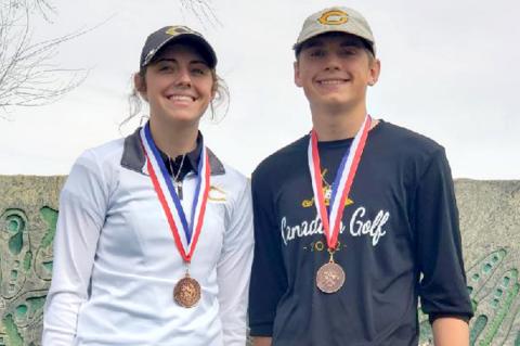 CHS golfers Briley Merket and Ben Bryant