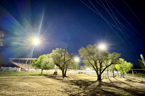 New lighting at the Canadian Rodeo Arena