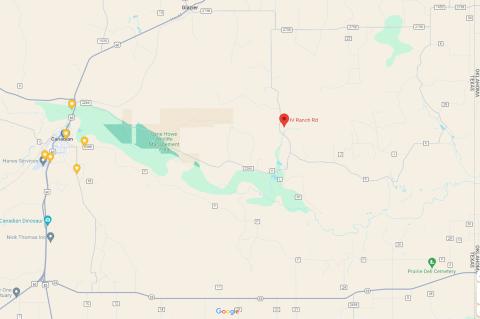Google map of wildfire location on IV Ranch