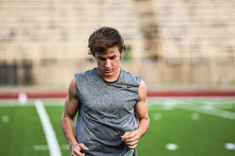 Landon Smith feeling the burn