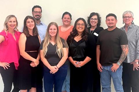 LEADERSHIP CANADIAN MEMBERS: (Back row) John McIntyre, Jenny Jones and Tanya Holloway; (Front row) Cassi Warren, Caroline Crouch, Courtney Rodrigues, Seciah Quezada, Carlos Lopez and Judge Lisa Johnson.
