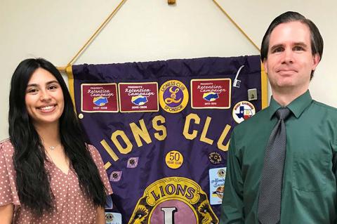 Lions Club Sweetheart Pamela Escarcega and Lions Club President Bobby Gregg
