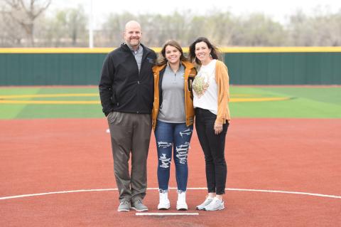 Maude Culwell with her parents, Cody and Melissa Culwell