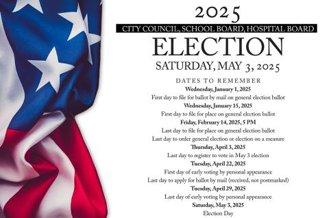 May 3, 2025 Election Calendar