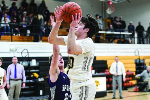 Grant McCook (10) goes up for the jumper in Friday's win