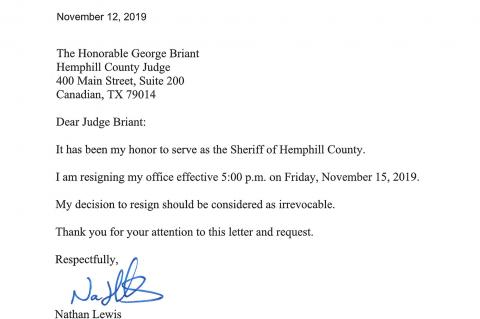 Nathan Lewis Resignation Letter