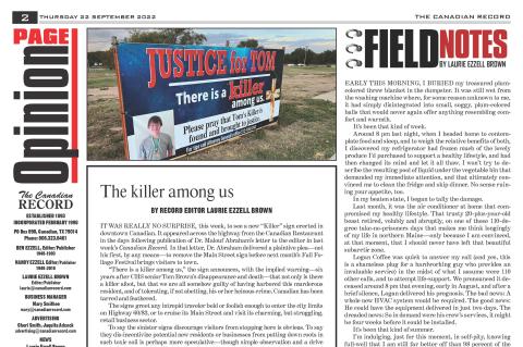 One of Ezzell Brown's editorials cited in the libel suit